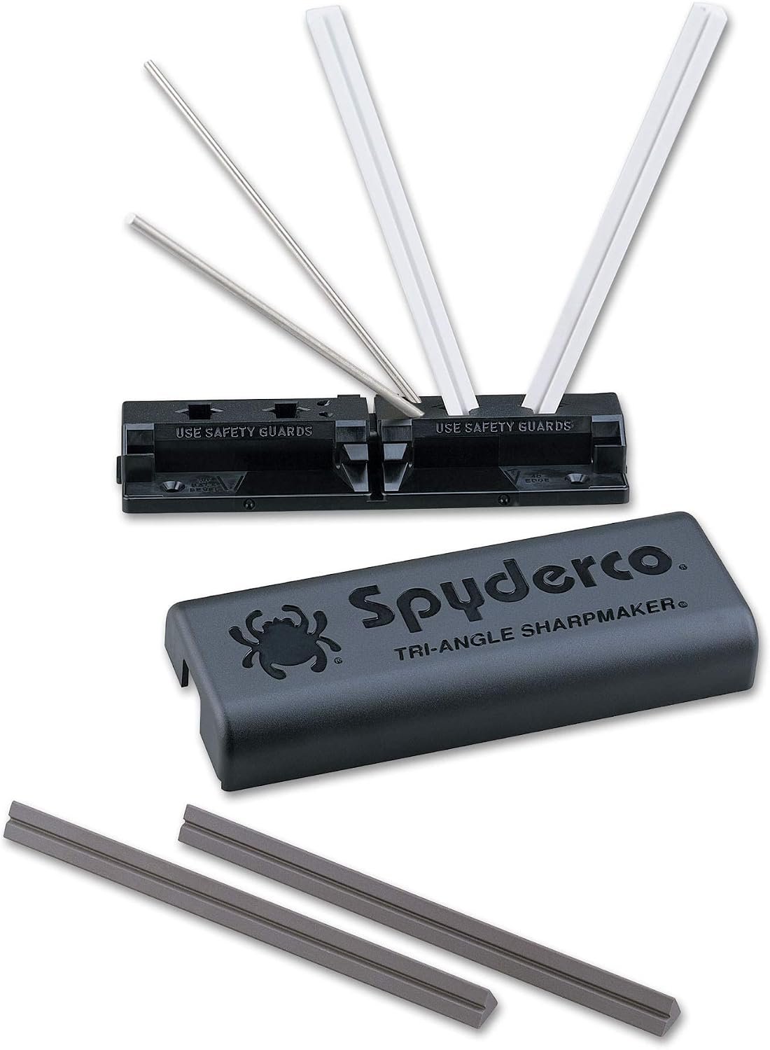 Spyderco Tri-Angle Premium Sharpmaker Set with DVD and Two Sets of Alumina Ceramic Stones – 204MF OPEN BOX