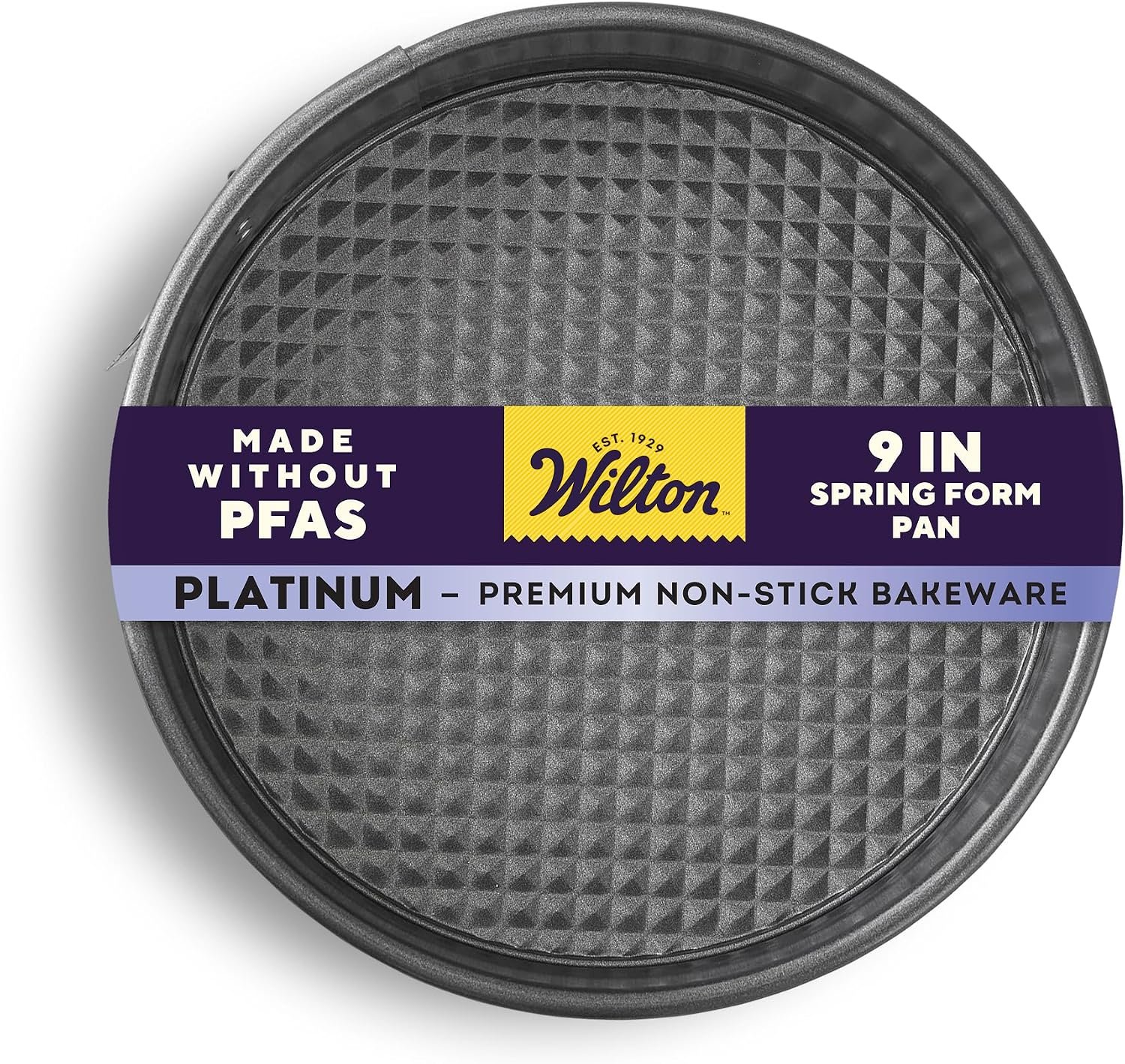 Wilton Platinum Non-Stick Springform Cheesecake Pan, 9 in. | DURALAST Silicone Infused Double Coating, 5X More Durable with Anti-Warping Technology, Perfect for Cheesecakes & Tarts
