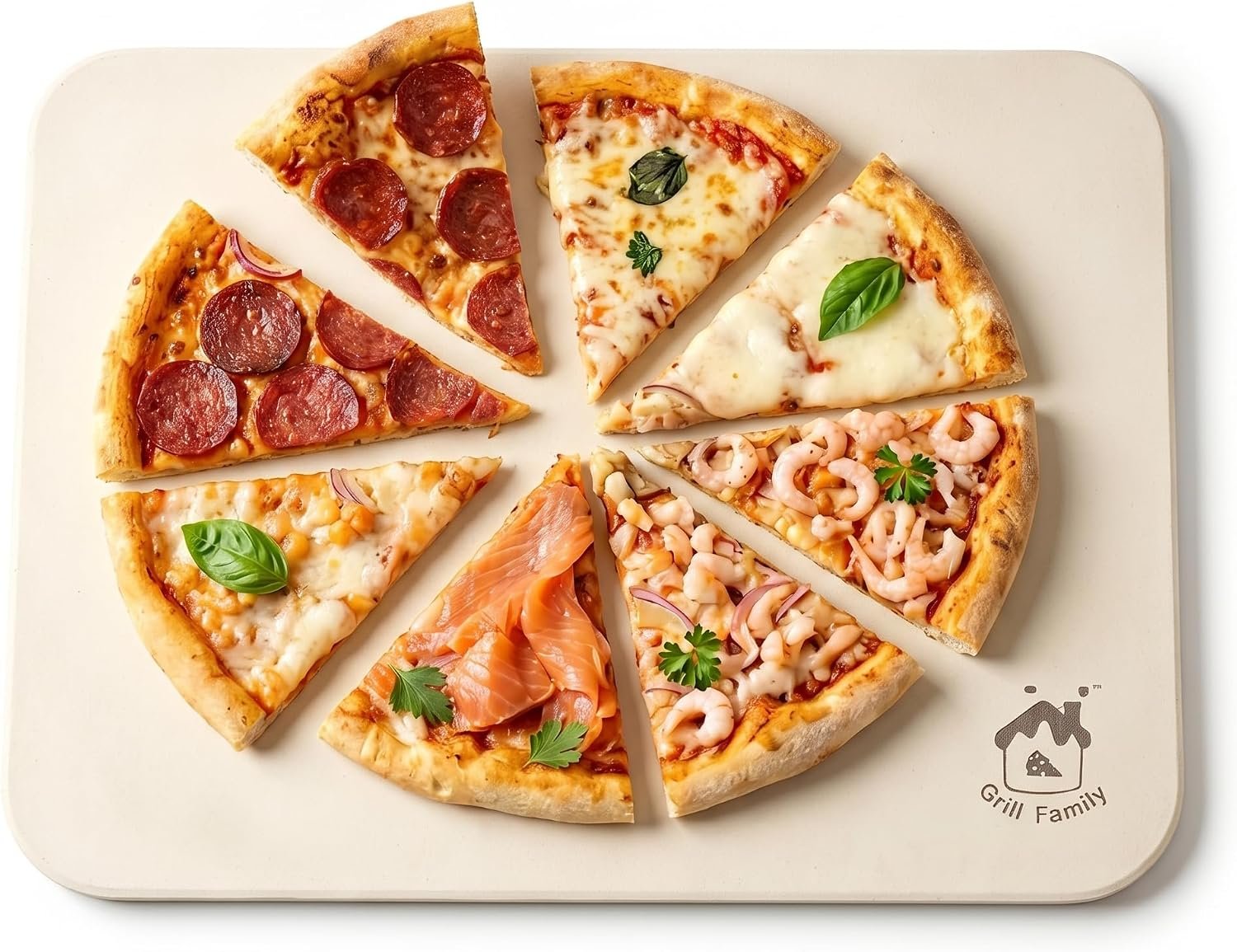 Pizza Stone for Oven & Grill, 15 x 12″ x 0.6″ Thick | Large Baking Stone for Bread & Cookies, Ideal for RV Oven