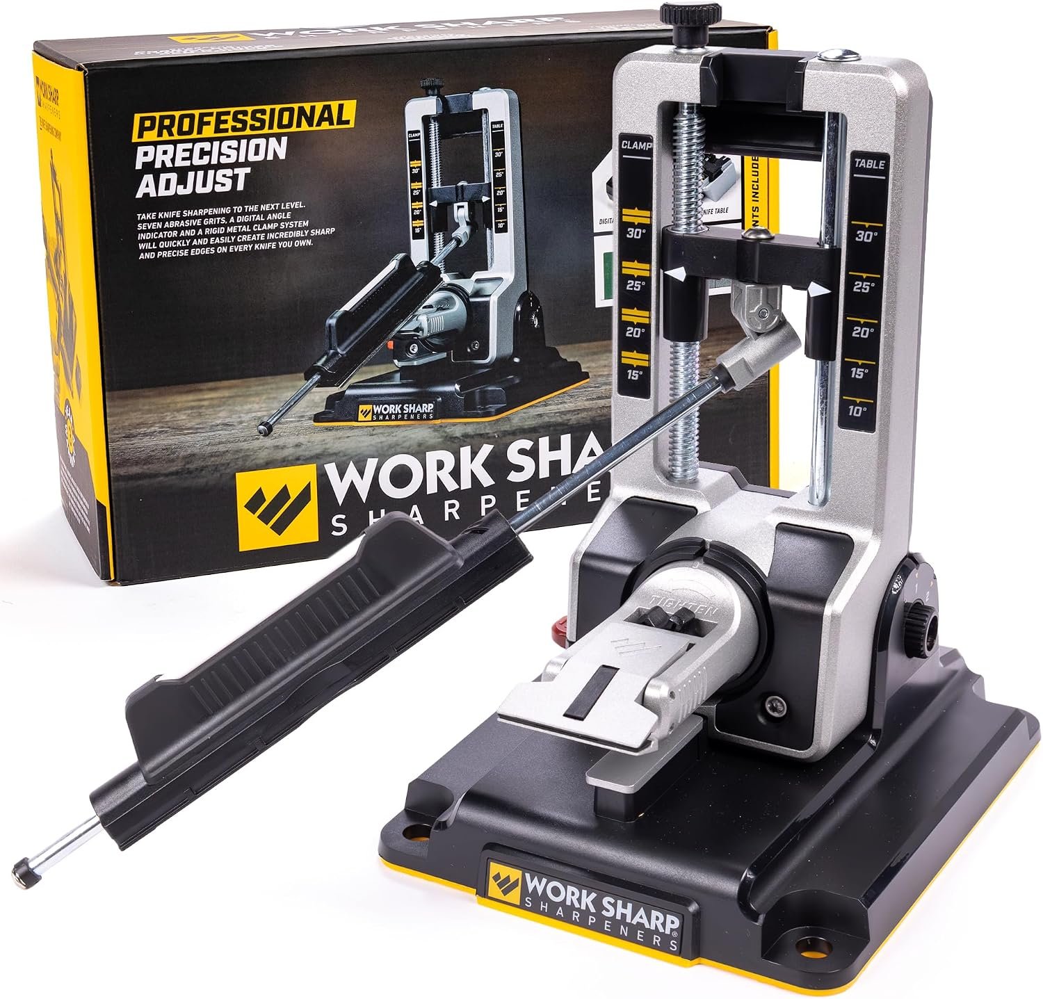 Work Sharp Professional Precision Adjust Knife Sharpener Kit – Complete Sharpening System for Kitchen, Pocket & Hunting Knives – Premium Angle-Guided Sharpening