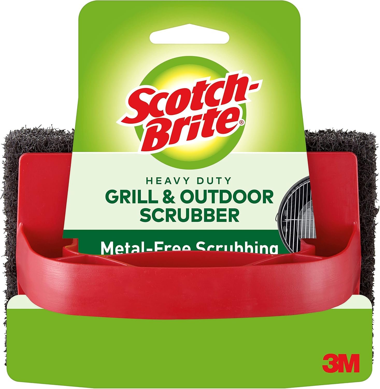 Scotch-Brite Heavy Duty Outdoor Scrubber, Ideal for Concrete, Patio Bricks, BBQ Tools and Charcoal and Gas Grills
